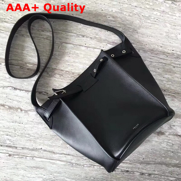 Celine Big Bag Bucket with Long Strap in Black Smooth Calfskin Replica
