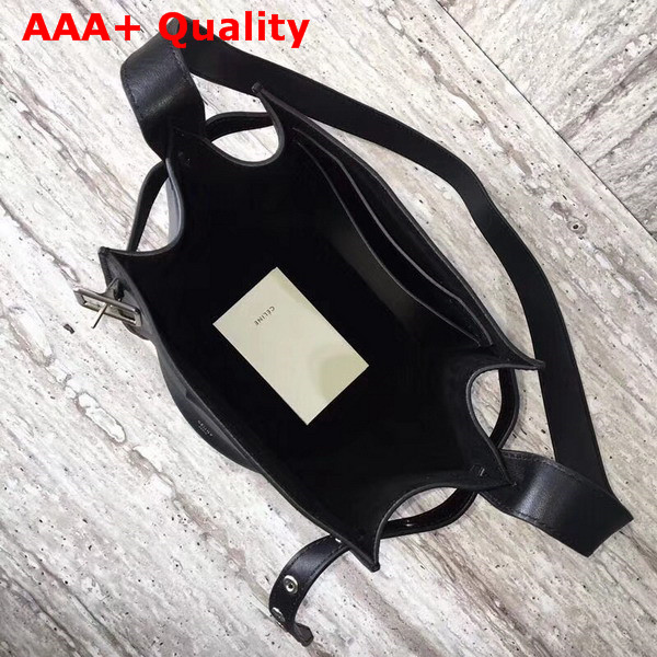 Celine Big Bag Bucket with Long Strap in Black Smooth Calfskin Replica