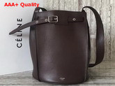 Celine Big Bag Bucket with Long Strap in Burgundy Smooth Calfskin Replica