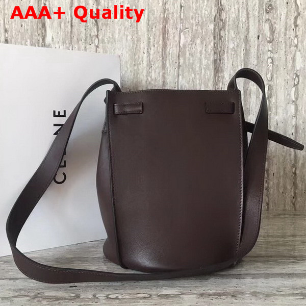Celine Big Bag Bucket with Long Strap in Burgundy Smooth Calfskin Replica