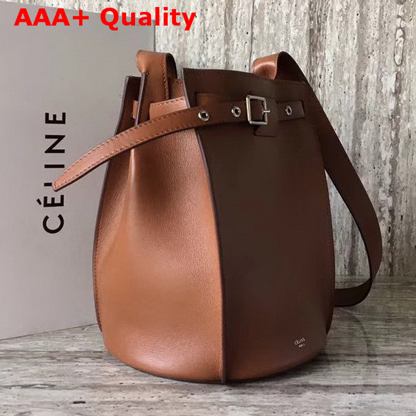 Celine Big Bag Bucket with Long Strap in Tan Smooth Calfskin Replica