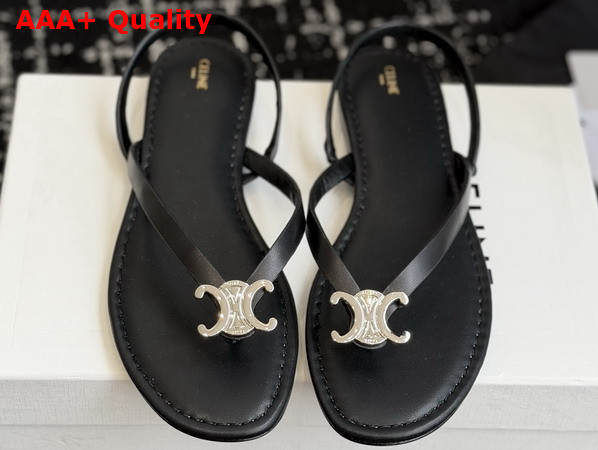 Celine Biki Sandal in Black Calfskin Replica