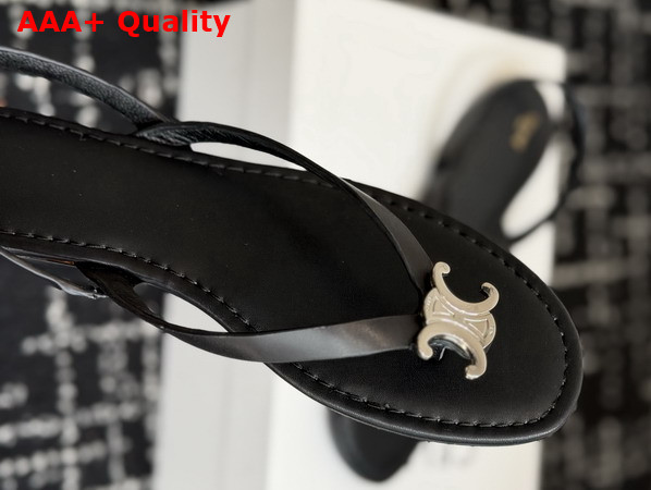 Celine Biki Sandal in Black Calfskin Replica