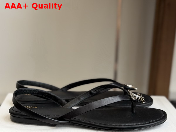 Celine Biki Sandal in Black Calfskin Replica