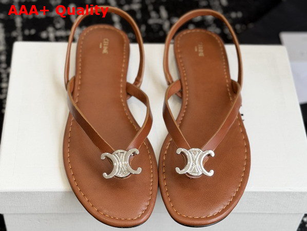 Celine Biki Sandal in Tan Calfskin Replica
