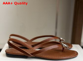 Celine Biki Sandal in Tan Calfskin Replica