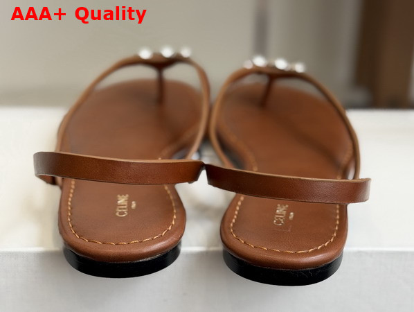 Celine Biki Sandal in Tan Calfskin Replica