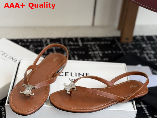 Celine Biki Sandal in Tan Calfskin Replica