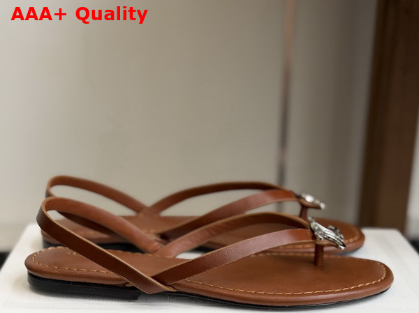 Celine Biki Sandal in Tan Calfskin Replica
