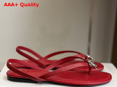 Celine Biki Sandal in Ultra Red Calfskin Replica