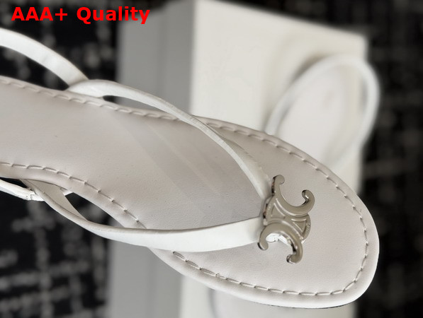 Celine Biki Sandal in Ultra White Calfskin Replica