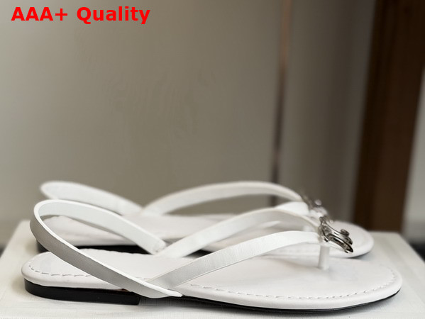 Celine Biki Sandal in Ultra White Calfskin Replica