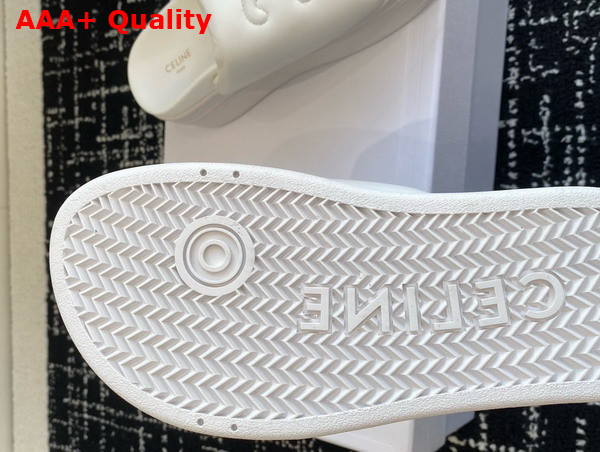 Celine Block Slide with Triomphe in White Lambskin Replica