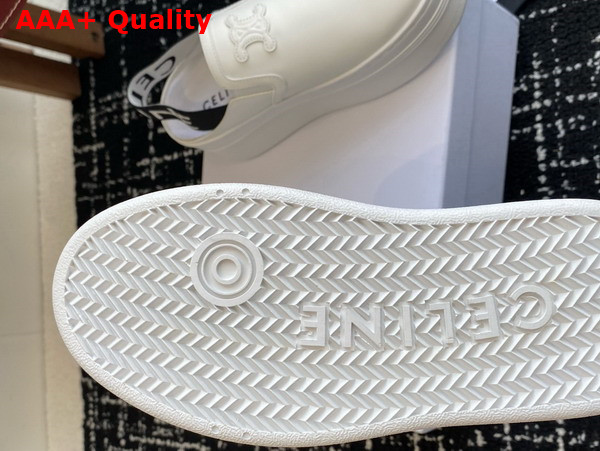 Celine Block Wedge Mule in Calfskin and Textile with Celine Jacquard Optic White and Black Replica