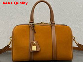Celine Boston in Tobacco Suede Calfskin Replica