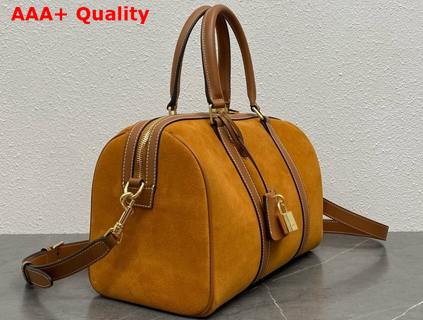 Celine Boston in Tobacco Suede Calfskin Replica