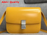Celine Box Bag in Yellow Smooth Calfskin Replica