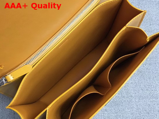 Celine Box Bag in Yellow Smooth Calfskin Replica