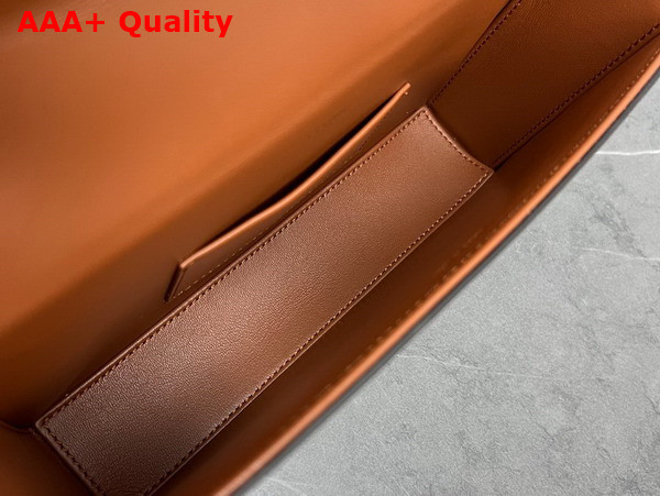 Celine Box Triomphe in Triomphe Canvas and Calfskin Tan Replica
