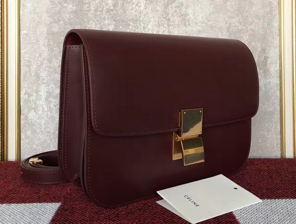 Celine Box in Bordeaux Smooth Calfskin for Sale
