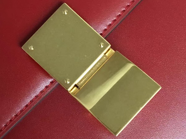 Celine Box in Dark Red Smooth Calfskin for Sale