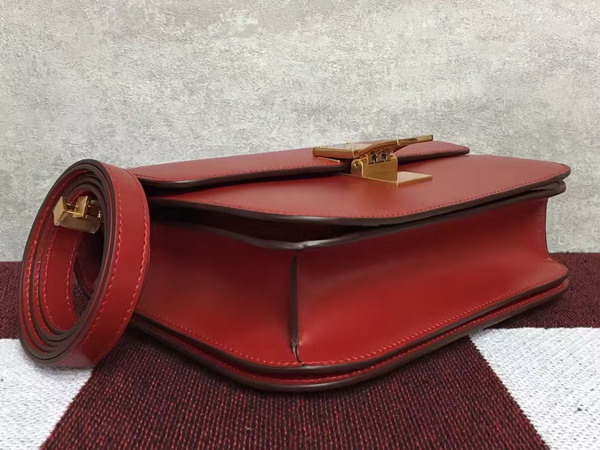 Celine Box in Dark Red Smooth Calfskin for Sale