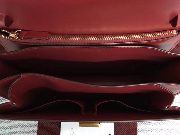 Celine Box in Dark Red Smooth Calfskin for Sale