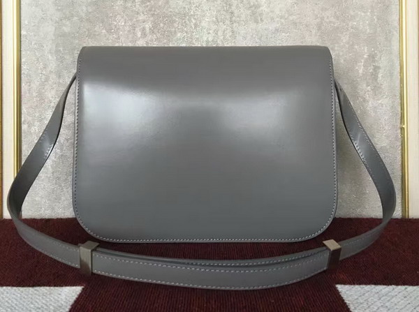 Celine Box in Grey Smooth Calfskin Silver Hardware For Sale