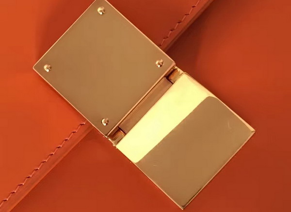 Celine Box in Orange Smooth Calfskin for Sale