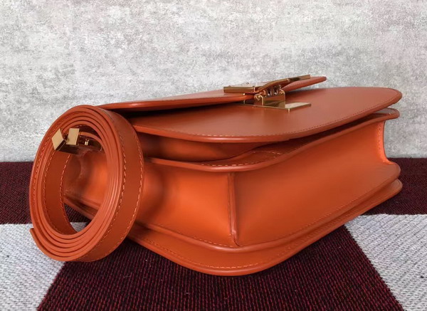 Celine Box in Orange Smooth Calfskin for Sale