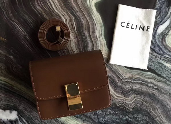 Celine Box in Tan Smooth Leather for Sale