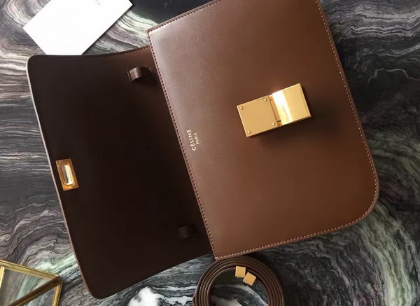 Celine Box in Tan Smooth Leather for Sale