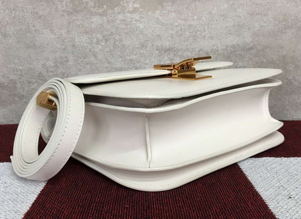 Celine Box in White Smooth Calfskin for Sale