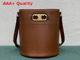 Celine Bucket Maillon Triomphe in Natural Calfskin Caramel Replica