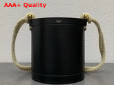 Celine Bucket Marin in Natural Calfskin Black Replica