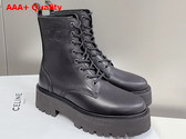 Celine Bulky Laced Up Boot in Black Calfskin Replica