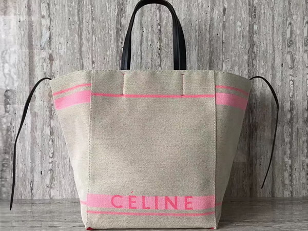 Celine Cabas Phantom in Dark Pink Celine Canvas For Sale