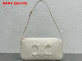 Celine Camera Shoulder Bag Cuir Triomphe in Smooth Calfskin White Replica