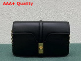 Celine Chain Bag 16 in Black Satinated Calfskin Replica
