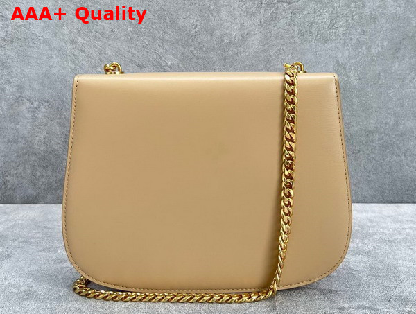 Celine Chain Besace Triomphe in Shiny Calfskin Nude Replica