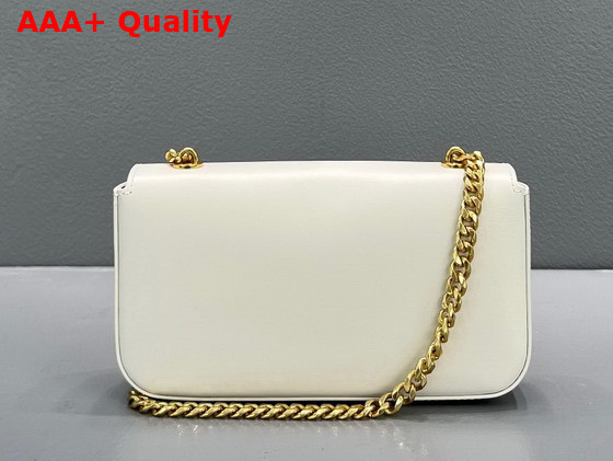 Celine Chain Shoulder Bag Cuir Triomphe in Shiny Calfskin White Replica