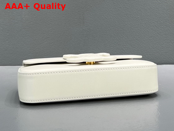 Celine Chain Shoulder Bag Cuir Triomphe in Shiny Calfskin White Replica