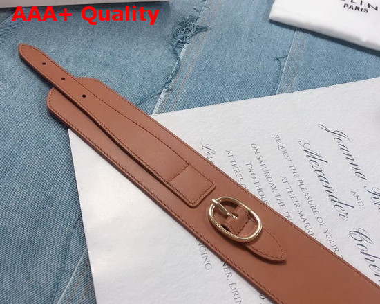 Celine Chaine Triomphe Belt and Buckle with Hooks in Smooth Calfskin Tan Replica