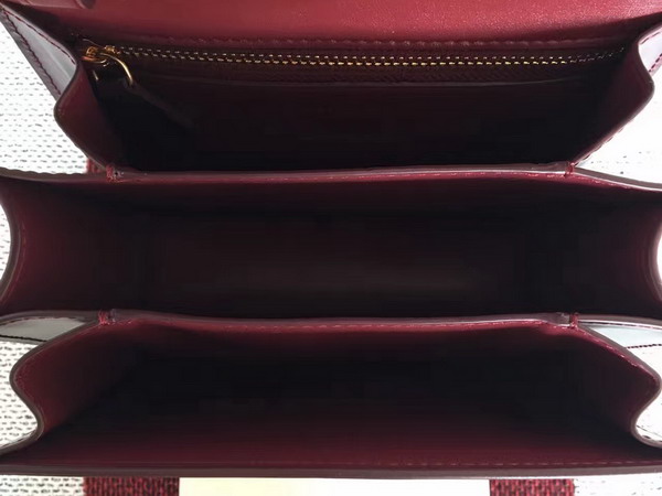 Celine Classic Box Small Size Bordeaux Smooth Calf Leather For Sale
