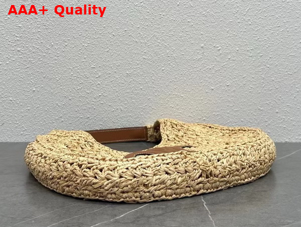 Celine Classic Panier Hobo Bag in Raffia and Calfskin Natural Tan Replica