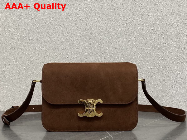 Celine Classic Triomphe Bag in Chestnut Grained Nubuck Calfskin Replica