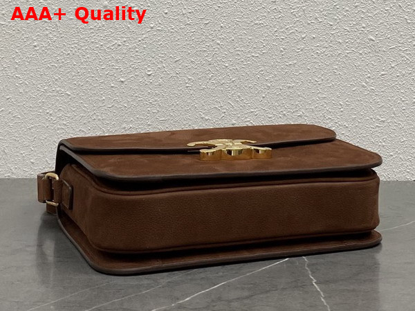 Celine Classic Triomphe Bag in Chestnut Grained Nubuck Calfskin Replica