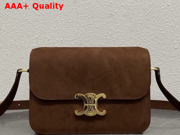 Celine Classic Triomphe Bag in Chestnut Grained Nubuck Calfskin Replica