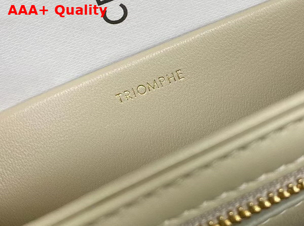 Celine Classique Triomphe Bag in Beige Shiny Calfskin Replica