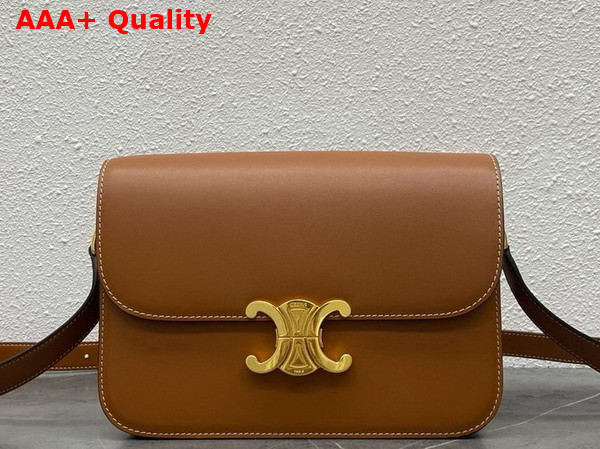 Celine Classique Triomphe Bag in Bronze Shiny Calfskin Replica